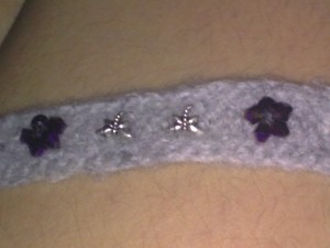 Felted crochet bracelet