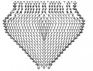 Ribbed Hexagonal Beret Pattern Diagram