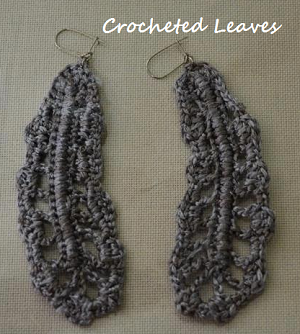crocheted leaves