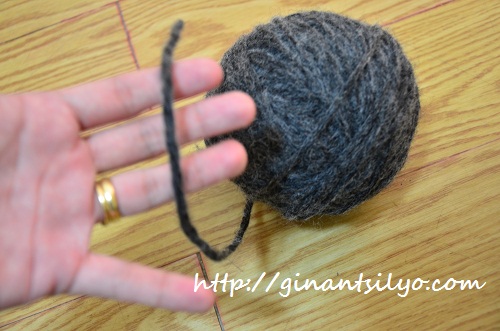Big ball of woolen yarn