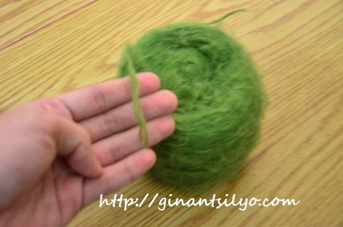 Green Mohair Yarn from Indonesia