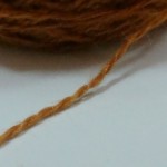 amber yarn strand