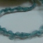 blue plush yarn strand