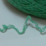 green cotton yarn strand